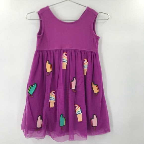 Hanna Andersson Other - Hanna Andersson Girls Sleeveless Tulle Ice Cream Dress Purple Size 6